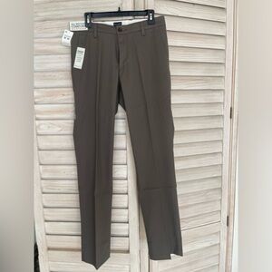 NWT Dockers straight fit stretch chino pants Dark khaki grey